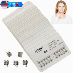 50 Packs AZDENT Dental Orthodontic braces Brackets Mini MBT Slot.022 Hooks 3-4-5