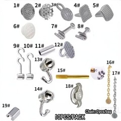 Dental Orthodontic Lingual Buttons Bondable Round / Button Chain