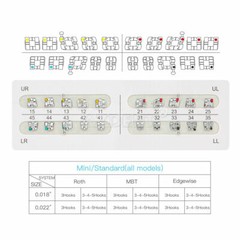 Dental Orthodontic Brackets Braces Standard MBT Slot 0.22 Hook 3 AZDENT