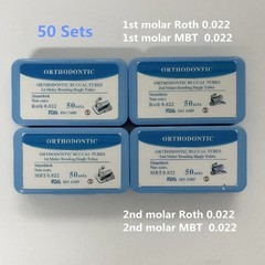 50 Sets Dental Orthodontic Buccal Tubes 1st 2nd Molar Tube Roth MBT 022 Non-Con