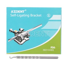AZDENT Dental Orthodontic Self-Ligating Brackets Brace MBT Roth 0.022 Hooks/Tool