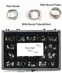 Dental Molar Bands Plain Buccal Tubes Lingual Cleat Orthodontic Roth U-D L-S