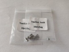 50pcs Dental Lingual Buttons With Traction Hook Mesh Base Round Short