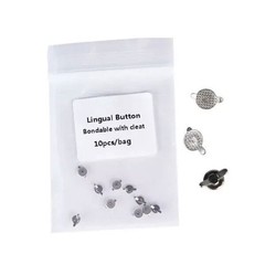 Dental Orthodontic Round Lingual Buttons Bondable & Cleat Mesh 10pcs/pack