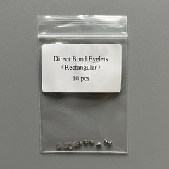 10pcs Dental Orthodontic Lingual Buttons Direct Bond Eyelets Rectanglar Base