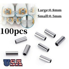 Dental Orthodontic Crimpable Hook Stop tube Mini Stops Bracket Stopper 0.5/0.8mm