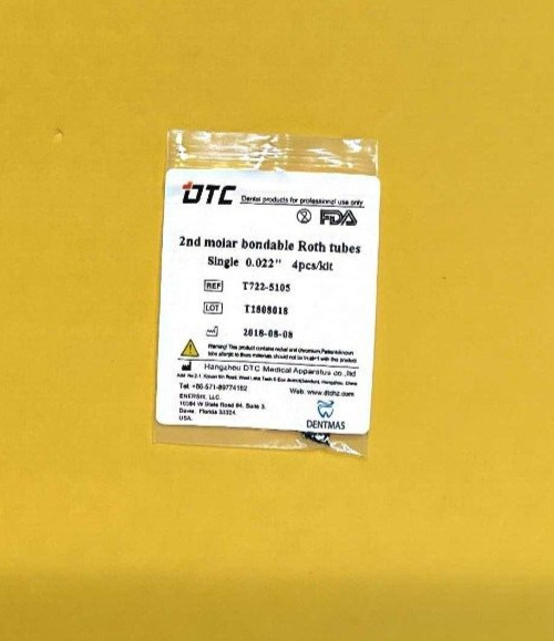 FDA 2nd molar non-convert Roth bond. buccal tube upper single/lower single 40 u