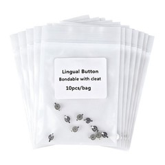 Dental Orthodontic Round Lingual Buttons Bondable & Cleat Mesh 10pcs/pack