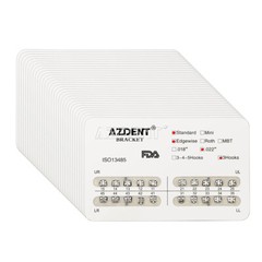 AZDENT Brackets de Ortodoncia Dental Standard Roth MBT 022/018 Ganchos 3/345