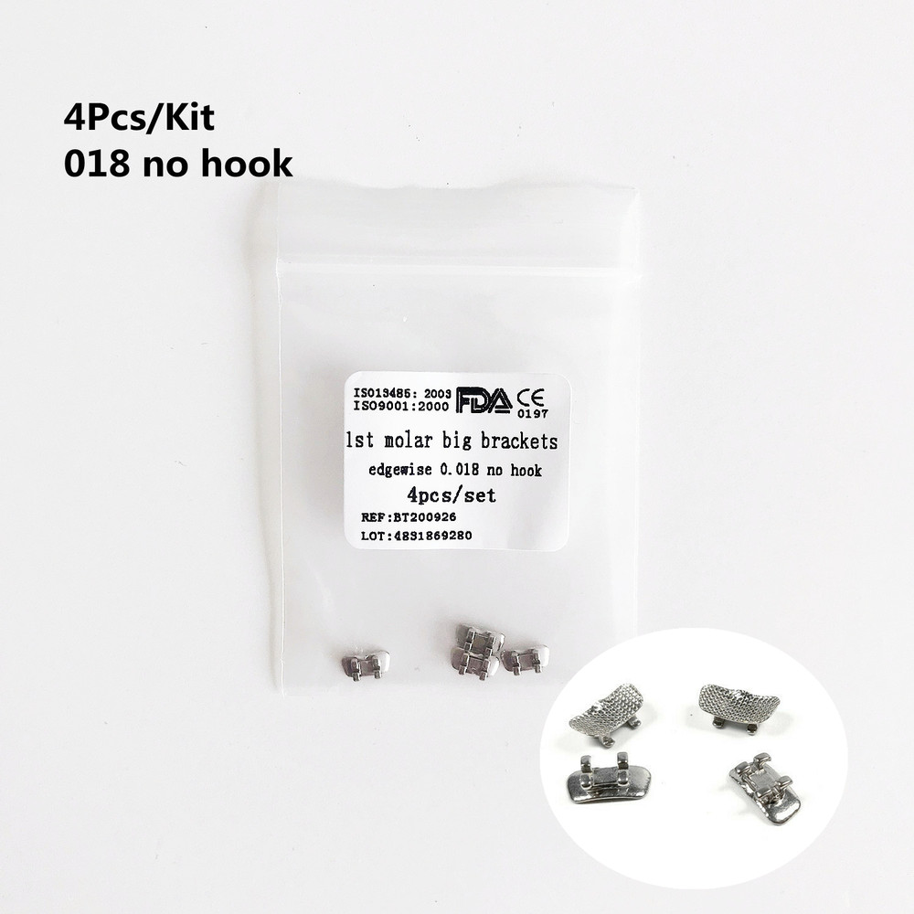 Dental Orthodontic 1st(6th) Molar Wide Big Bracket Edgewise 018 no Hook Roth MBT