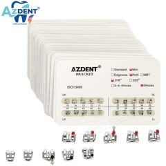 AZDENT Dental Orthodontic Brackets Braces Metal Mini Roth 018″Slot 3 Hooks Metal