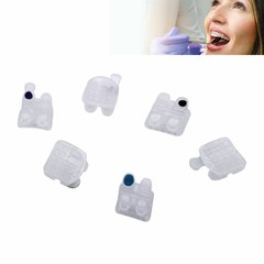 Dental Orthodontic Ceramic Brackets Braces Roth MBT 0.022/018 Hooks 3 4 5 AZDENT