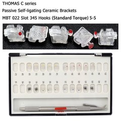Dental Orthodontic Self Ligating Brackets Braces Ceramic Roth MBT 022 345 Ormco