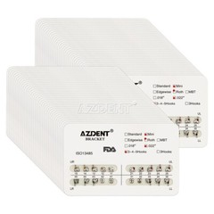10 Packs AZDENT Dental Orthodontic Brackets Braces Metal Mini Roth.022 Hooks 345