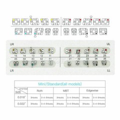 AZDENT Dental Orthodontic Brackets Braces Metal Brackets Mini Roth.018 Hooks 3