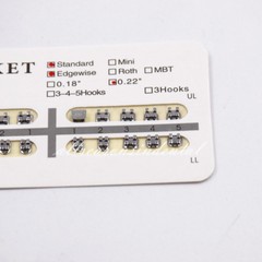 Dental Ortho Brackets Braces Metal 0.22” Slot Standar Edgewise No/ 3 /345 Hooks