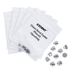 AZDENT Dental Orthodontic Bondable Lingual Buttons Round Base Direct Eyelets FDA