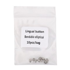 Dental High Quality Stainless Steel Lingual Button Bondable Elliptical Mesh Base