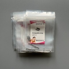100Pcs Dental Orthodontic Crimpable Hooks Stop Round Hole Wire Bracket End CE