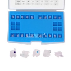 AZDENT Dental Orthodontic Ceramic Brackets Roth MBT.022 Hooks 345 Braces Marked