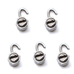 20Pcs Dental Orthodontic Crimpable Hooks Stops Locks Left+ Right With Tool