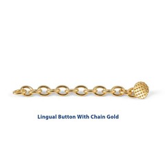10pcs AZDENT Dental Orthodontic Lingual Button Chain Gold Bondable