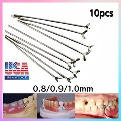10pcs Dental Ball Retainer J Clasp Oblique Clasps Bars Y-Type Scheu Style USA