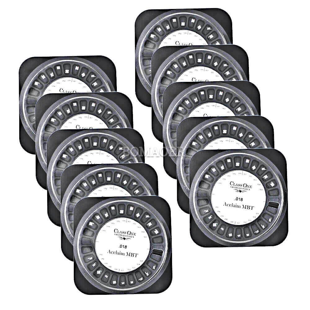 1-100packs Dental Orthodontic ClassOne Ceramic Bracket MBT 018 345 Hook 10pc/set