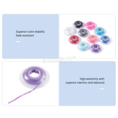 AZDENT Dental Orthodontic Colored Elastic Power Chain Elastic Ligature Ties