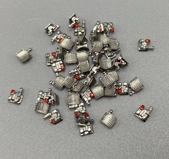 100PCS Dental Orthodontic Brackets Metal Braces Mini Roth Slot 022 345 hooks