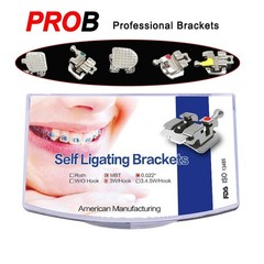 PROB Dental Orthodontic Metal Bracket Self-Ligating Braces Roth/MBT 022 3H/345H