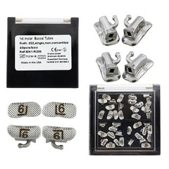 Dental Buccal Tubes Orthodontic 1st Molar Brackets MINI Roth 022 Laser Marked