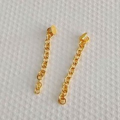 20Pcs Dental Ortho Silvery/Golden Plated Lingual Buttons Traction Chain Round