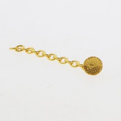 2pcs/pack Dental Orthodontic Traction Chain Round Buttons with Chain Gold Plated