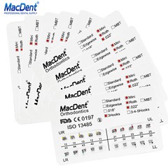 10Packs MacDent Dental Ortho Brackets Mini/Standard MBT/Roth 022/018 Hooks 3 4 5