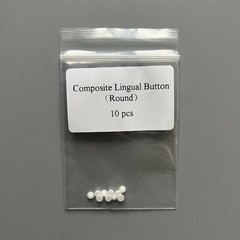 30Pcs Dental Orthodontic Bondable Lingual Buttons Ceramic Round Base Mesh Base
