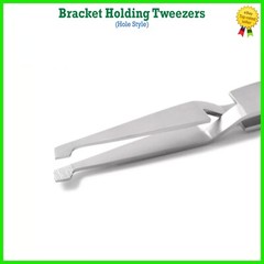 Ortho Bracket Holding Tweezers Reverse Action Hole Style Cross Lock Forceps 5Pcs