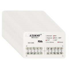 Dental Orthodontic Metal Brackets Braces Mini/Standard Roth/MBT 022/018 AZDENT