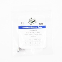 1 Pack/4 Pcs Dental Orthodontic Bracket Buccal Tube Bondable 1st Molar Roth 018