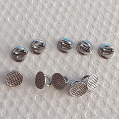 20Pcs Dental Orthodontic Lingual Buttons Direct Bond Eyelets Round Mesh Base