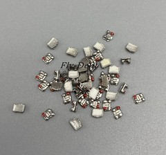 100pcs Dental Orthodontic Metal Bracket Braces Mini Roth 022 Slot 345 Hooks