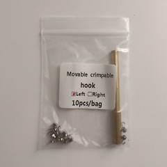 5Bags Stop Locks With Movable Crimpable Hook With Tool Left/Right 10Pcs/Bag