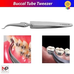 Ortho Buccal Tube Tweezers 5.5″ | Reverse Action Forceps for Bracket Set of 10