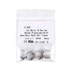 Orthodontic Dental 1st Molar Band + Buccal Tube Bands 022 Roth #29-#43+ U2/L1