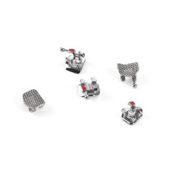 AZDENT Dental Orthodontic Metal Brackets Brace Mini Roth/MBT 018/022 Hooks 3/345