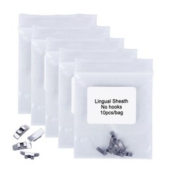 Dental Orthodontic Lingual Sheath Button Left/Right/No Hook Stainless Steel