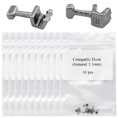 10 Packs Dental Orthodontic Crimpable Hooks Long General 2.1mm