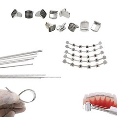 Dental Orthodontic Lingual Retainer Wire Mesh Base Splits with Mark Flat Strand