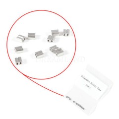 10Pack Dental Double Tubes Lingual Button Orthodontic Steel Crimpable Hooks Stop