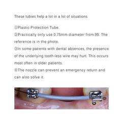 2 Rolls Dental Archwire Elastic Tube Protective Sleeve Elastomeric Bumper Tube